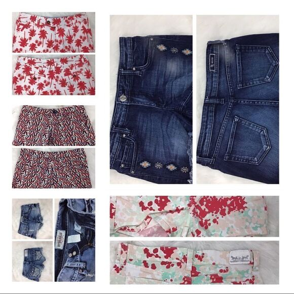 Denim Jean Cutoff Shorts Bundle Mix Brands & Sizes 0, 7, 2, 28 - Picture 7 of 8